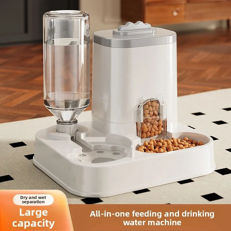 2-in-1 Futterautomat & Wasserspender für Katzen und Hunde