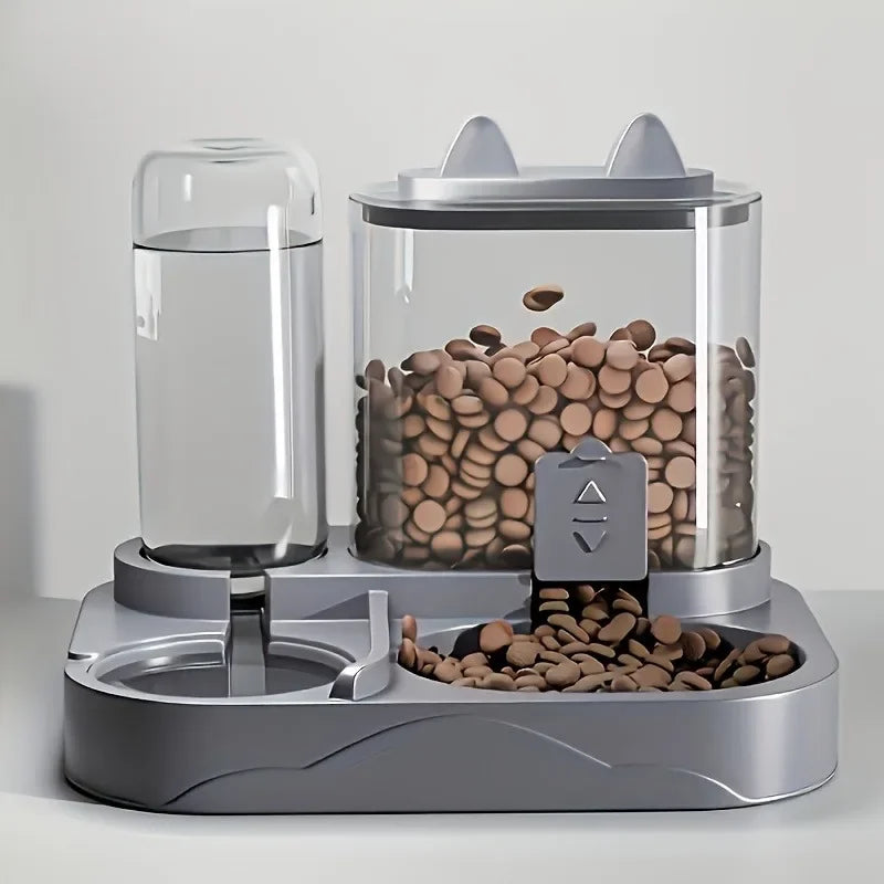 2-in-1 Automatischer Futterautomat für Katzen & Kleinhunde – Nass & Trocken