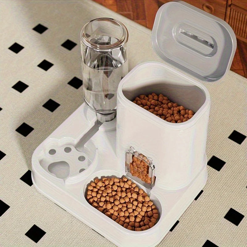 2-in-1 Futterautomat & Wasserspender für Katzen und Hunde