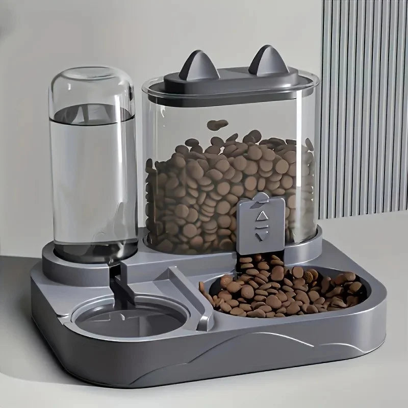 2-in-1 Automatischer Futterautomat für Katzen & Kleinhunde – Nass & Trocken