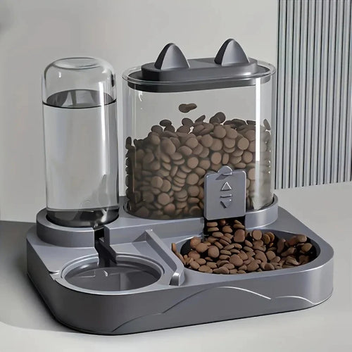 2-in-1 Automatischer Futterautomat für Katzen & Kleinhunde – Nass & Trocken