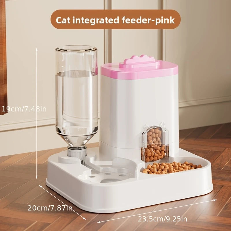 2-in-1 Futterautomat & Wasserspender für Katzen und Hunde