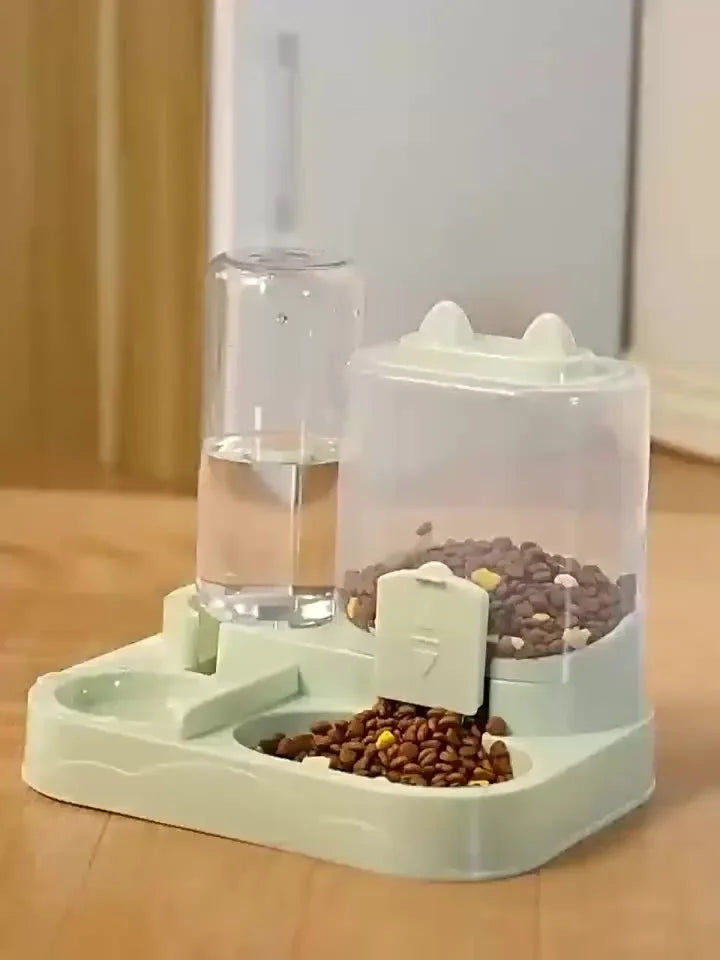 2-in-1 Automatischer Futterautomat für Katzen & Kleinhunde – Nass & Trocken