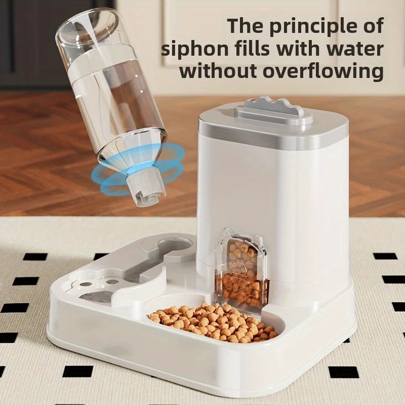 2-in-1 Futterautomat & Wasserspender für Katzen und Hunde