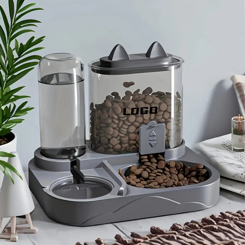 2-in-1 Automatischer Futterautomat für Katzen & Kleinhunde – Nass & Trocken