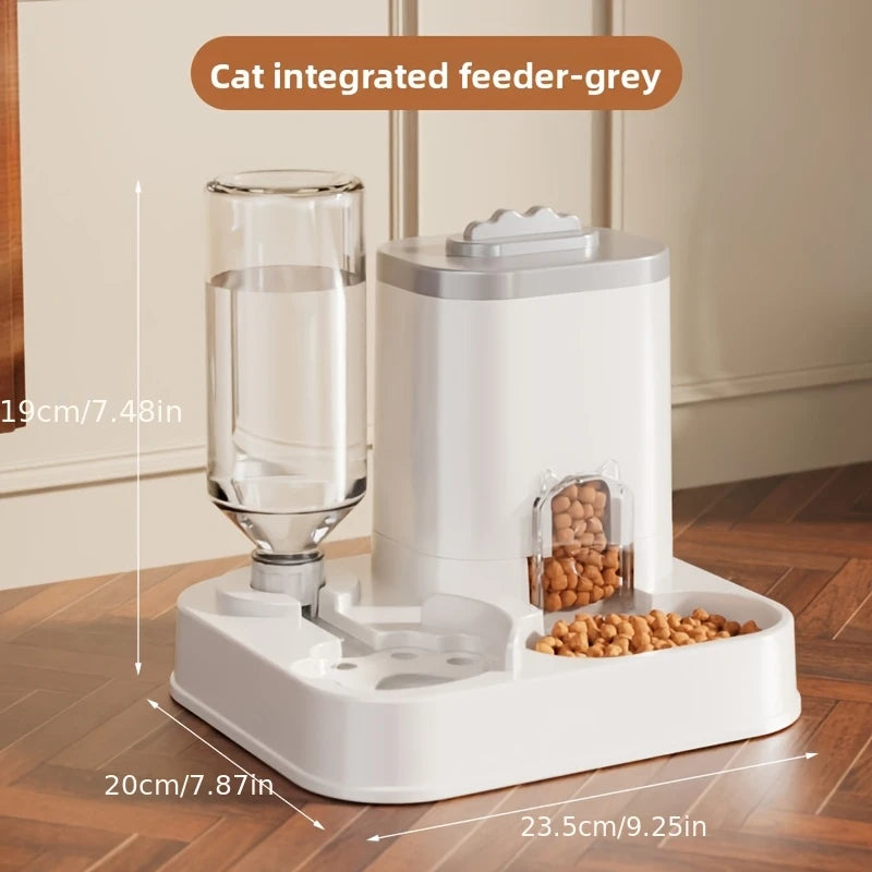 2-in-1 Futterautomat & Wasserspender für Katzen und Hunde