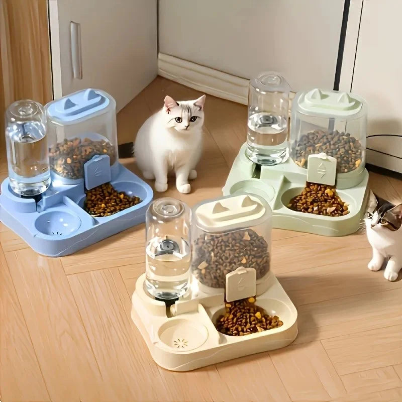 2-in-1 Automatischer Futterautomat für Katzen & Kleinhunde – Nass & Trocken